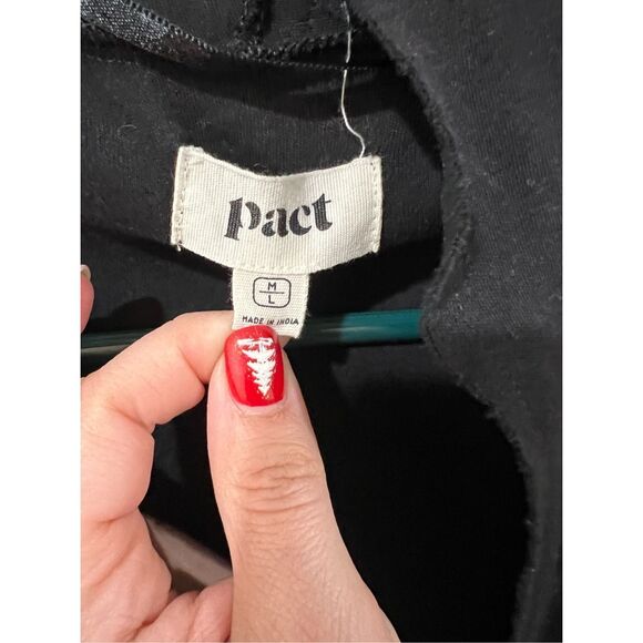 Pact Airplane open front duster cardigan organic cotton sz M/L - Picture 6 of 9